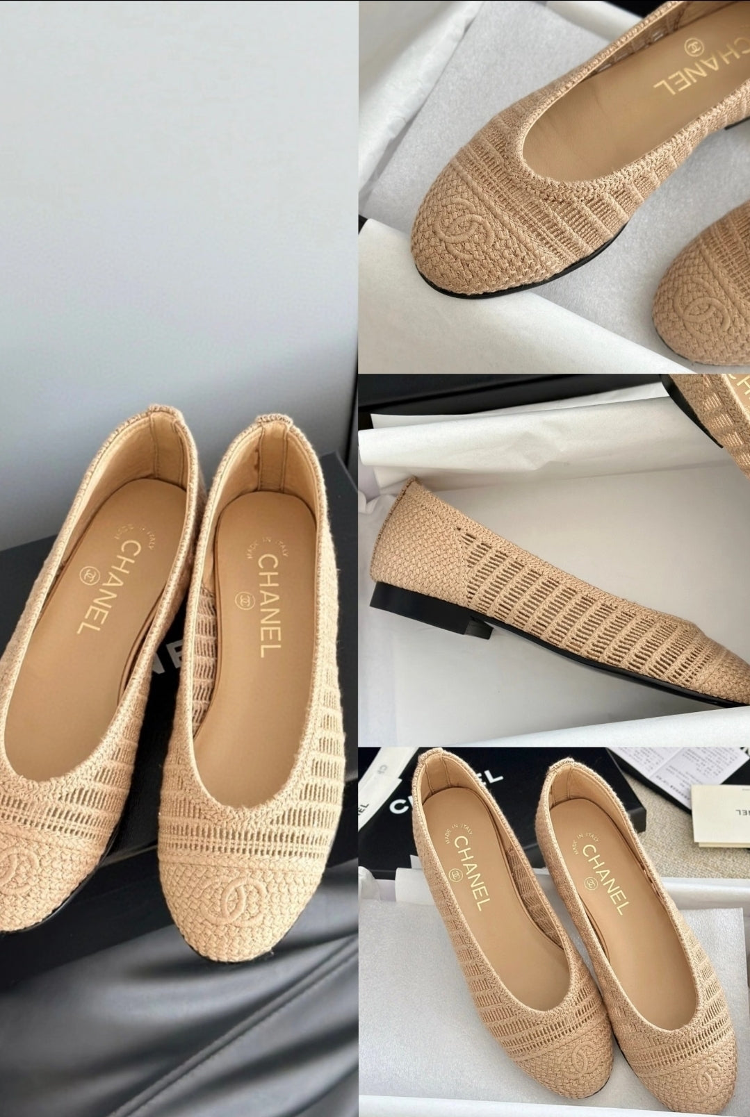 Chanel Crochet Ballet Flats
