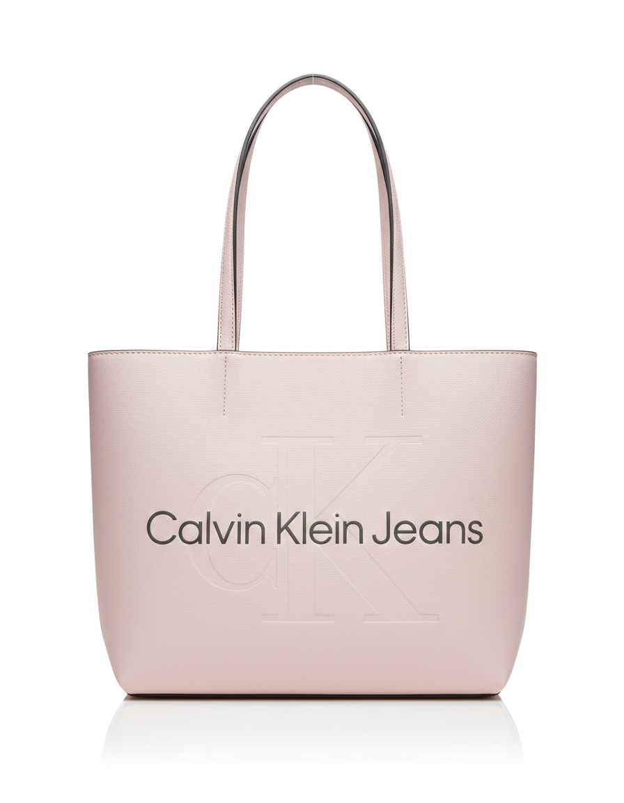 Calvin Klein Jeans Logo Embossed Tote Bag