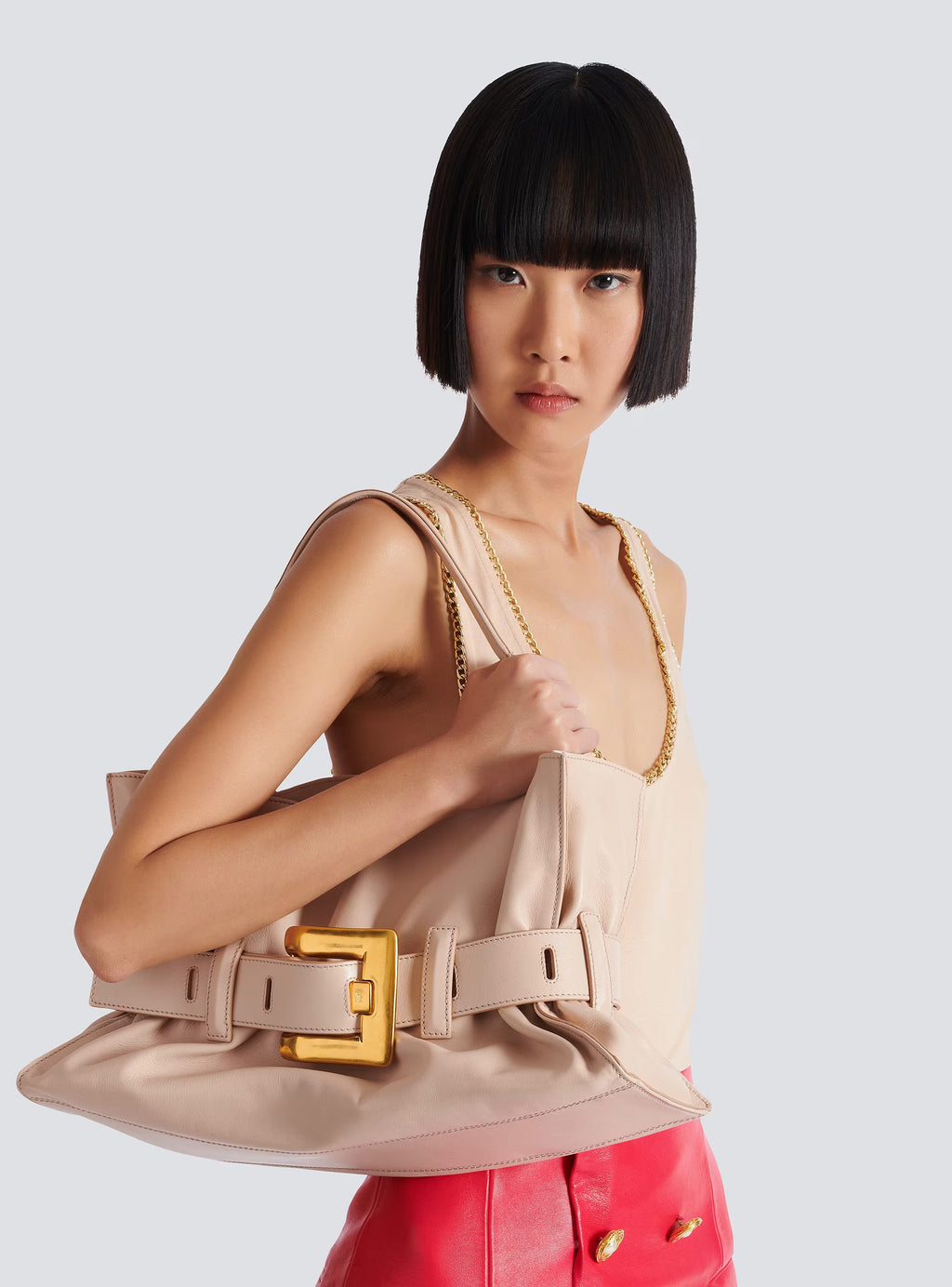 Balmain B-Buzz Belted Tote