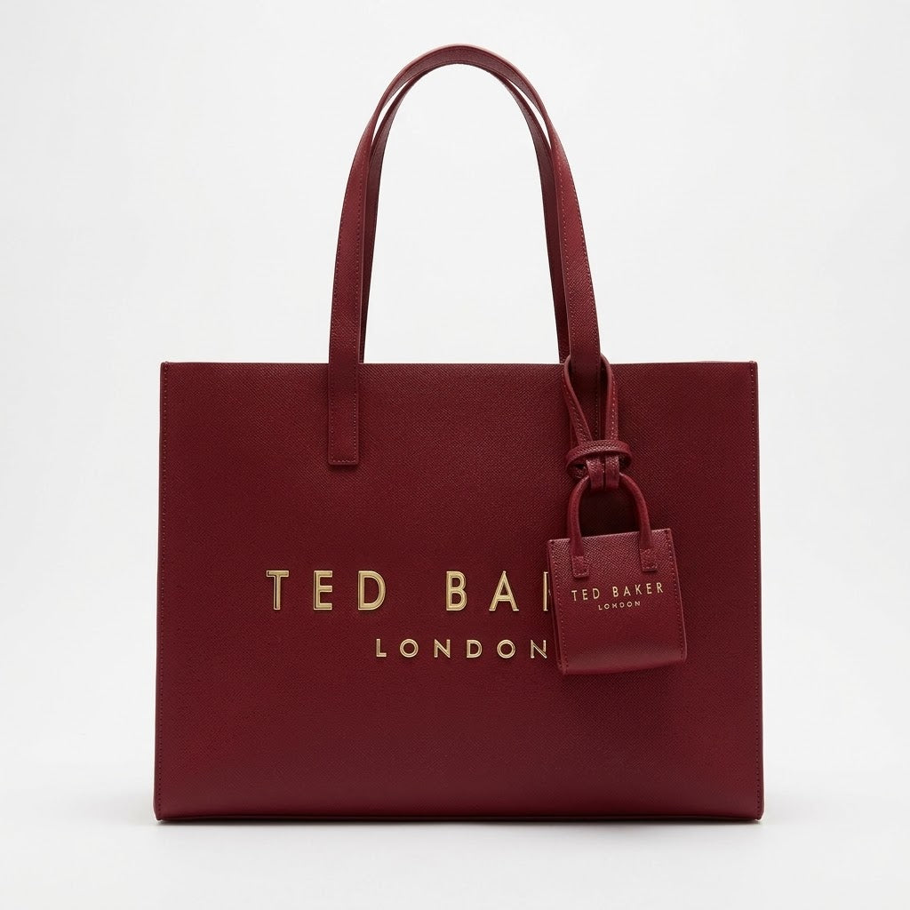 Ted Baker Saffiano Tote Bag with Mini Bag Charm