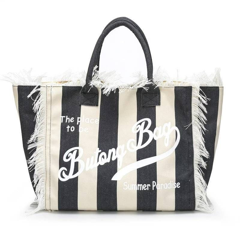 Saint Barth Summer Paradise Fringe Tote Bag
