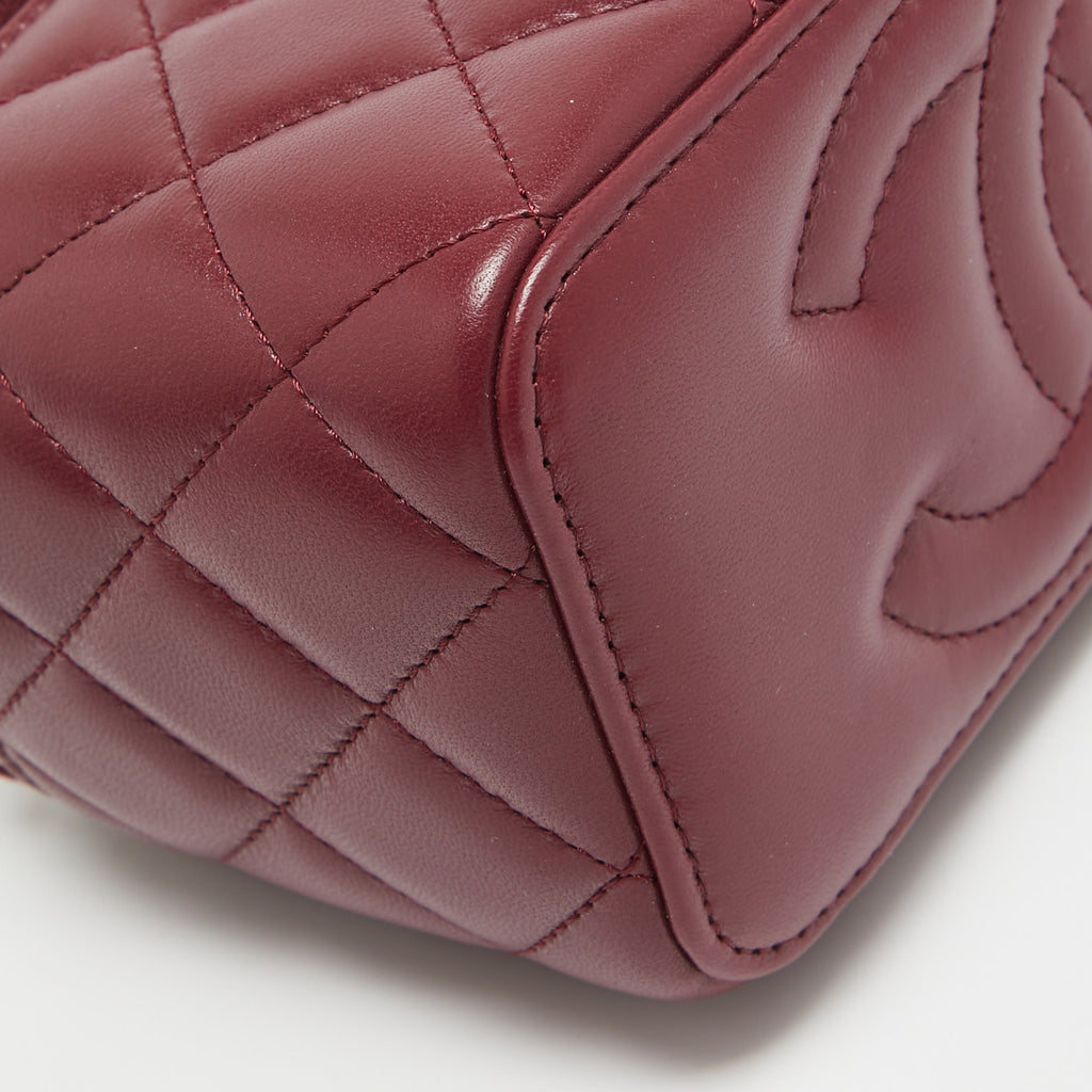 Chanel Black Calfskin Chain Vanity Bag