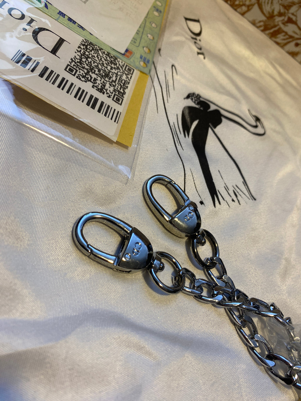 Lady Dior Crocodile-Embossed Bag