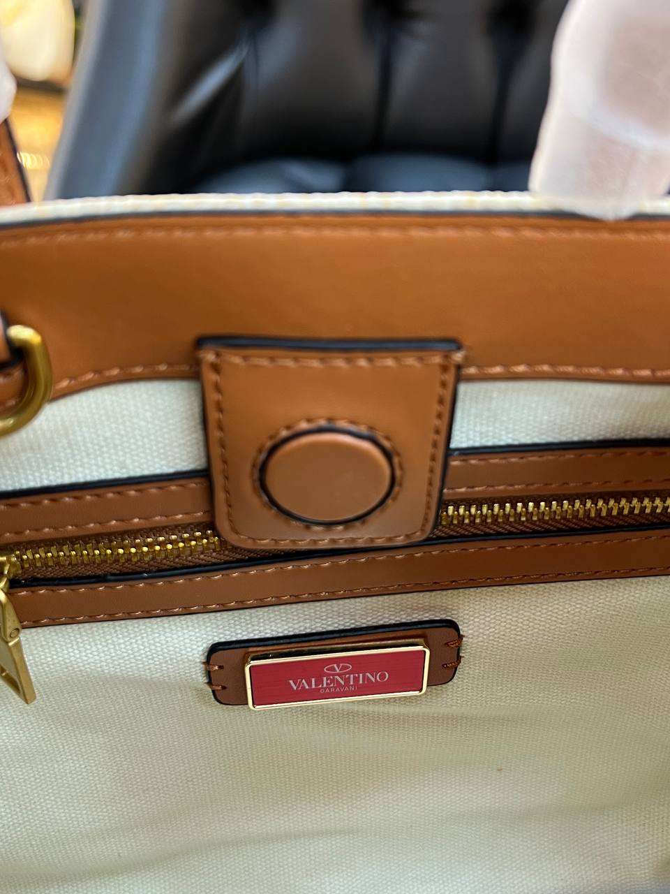 Valentino Cherry Embroidered Tote Bag