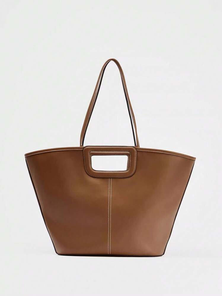 Zara Cutout Handle Tote Bag