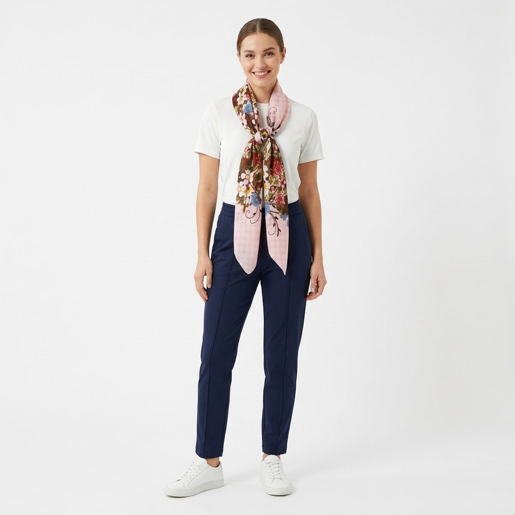 Gucci GG Flora Print Square Scarf