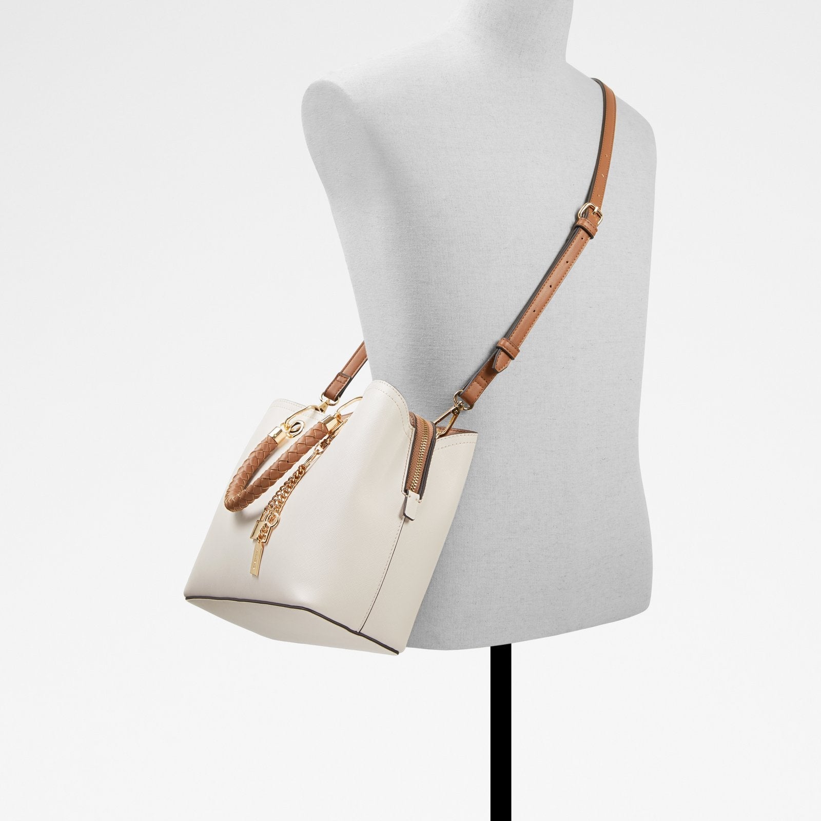 Aldo Striped Top Handle Bag