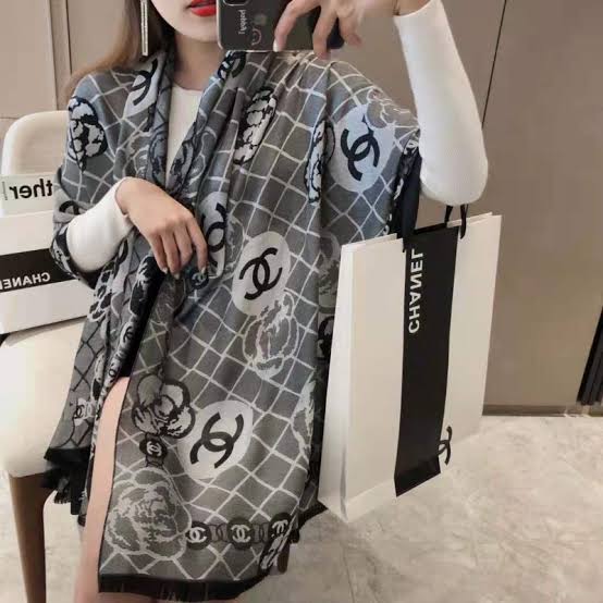 Chanel Double-Face Silk Scarf