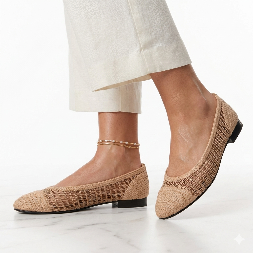 Chanel Crochet Ballet Flats