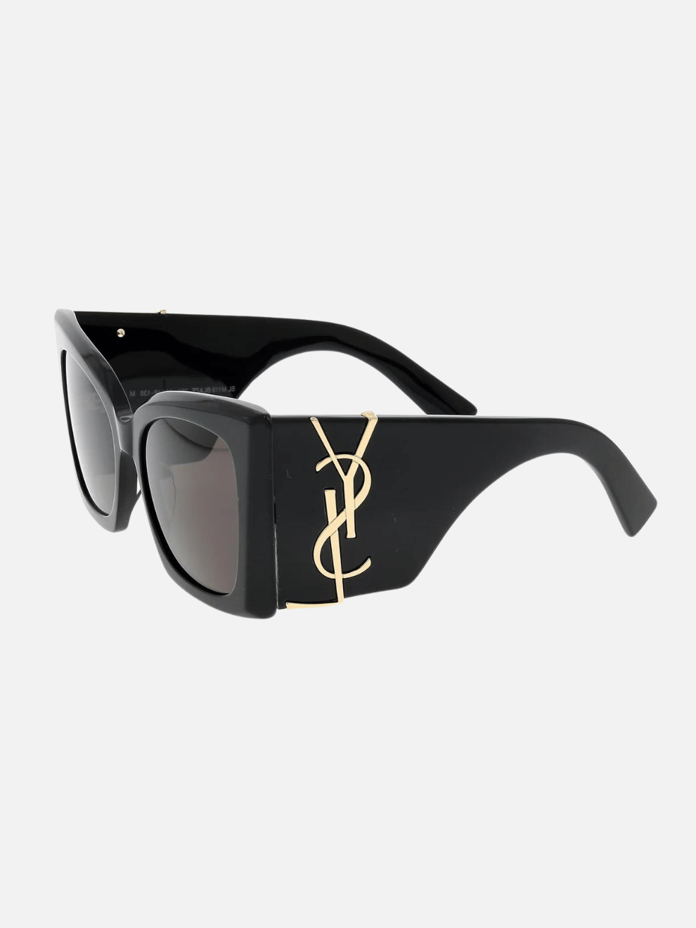 Saint Laurent Oversized YSL Logo Sunglasses – Black & Gold