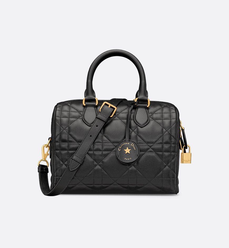 CHRISTIAN DIOR Lady D-Joy Bowling Bag in Cannage Lambskin