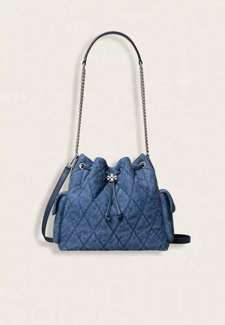 Tory Burch Charlie Quilted Drawstring Shoulder Bag