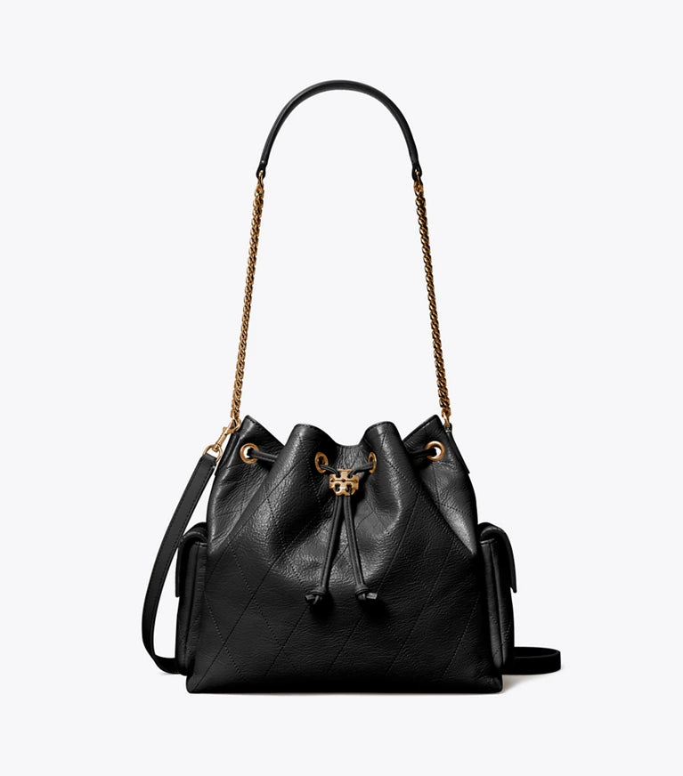 Tory Burch Charlie Quilted Drawstring Shoulder Bag