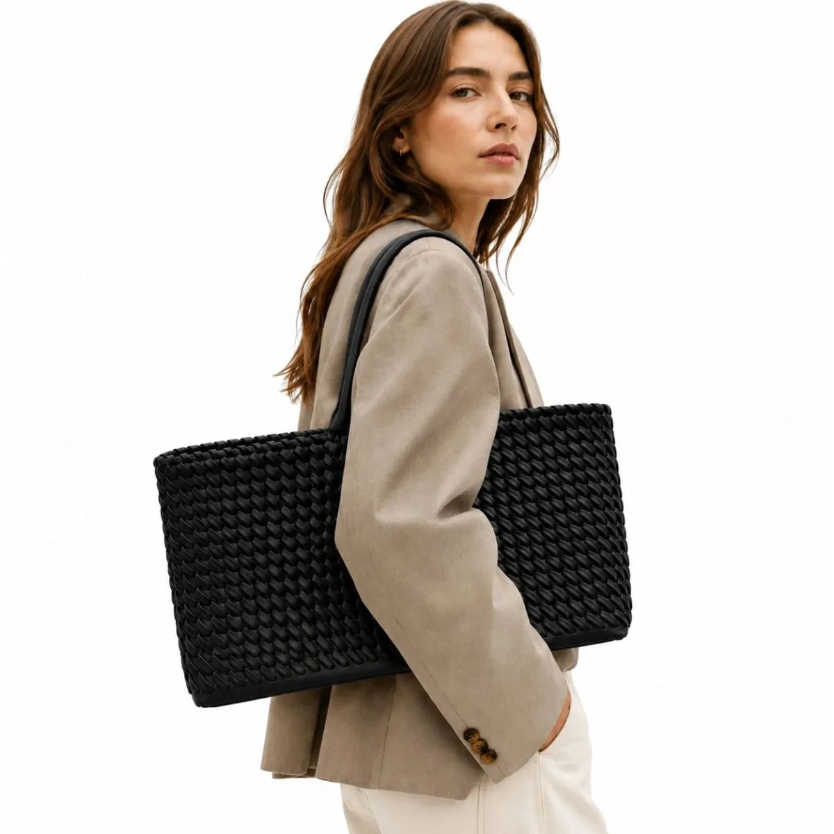 Zara Woven Basket Tote