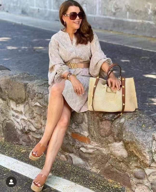 Medium Straw Tote Valentino Bag