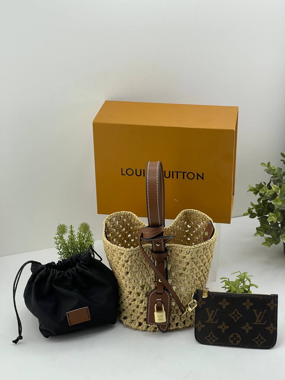 Louis Vuitton Nano Bucket in Raffia