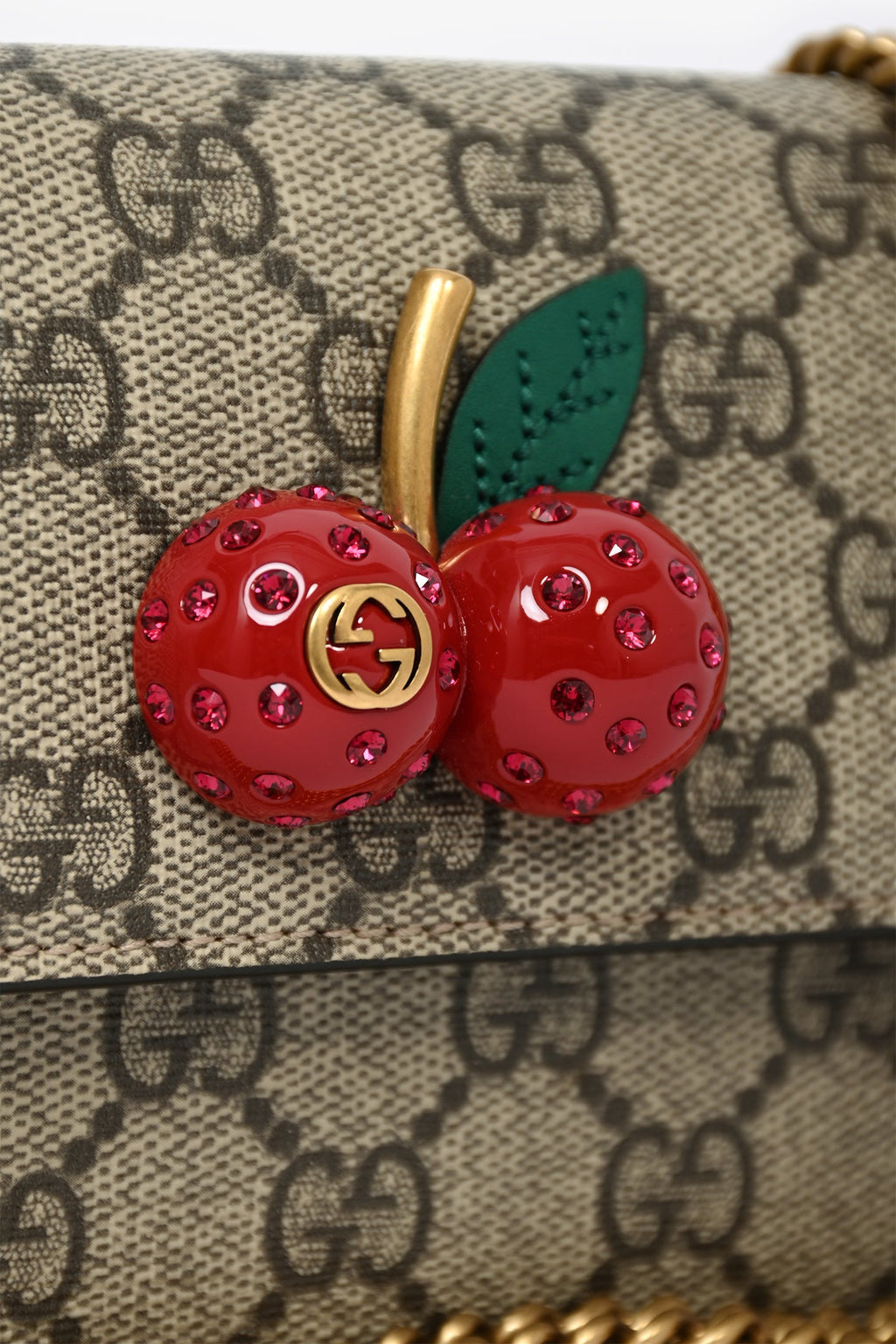 Gucci GG Supreme Cherry Chain Bag