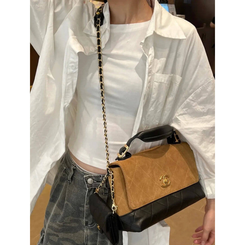 Chanel Coco Handle Flap Bag – Suede & Leather