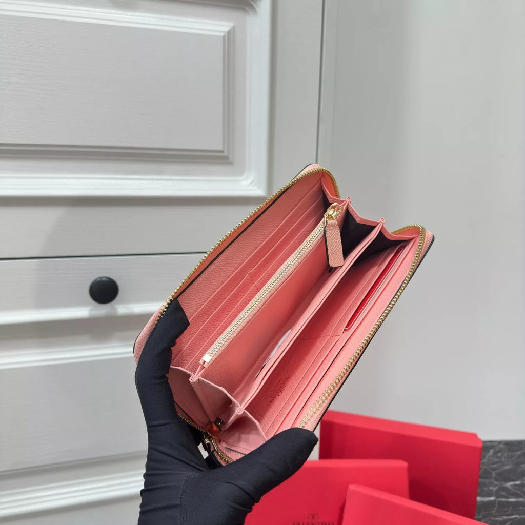 Valentino VLogo Zip-Around Wallet