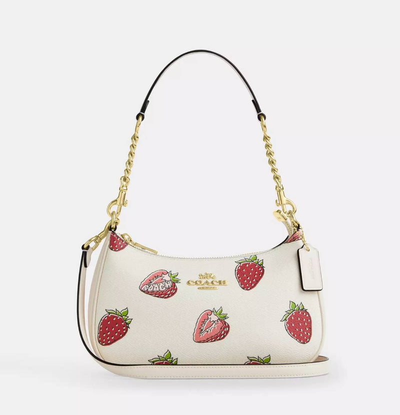 COACH TERI SHOULDER BAG WITH STRAWBERRY PRINT 🍓
