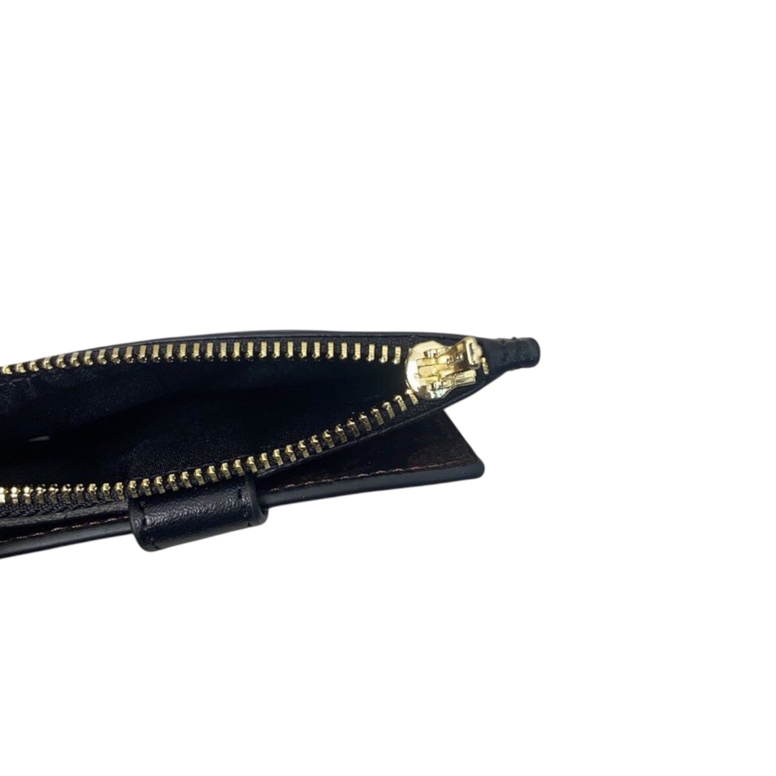 COACH Signature Canvas Card Case with Key Ring