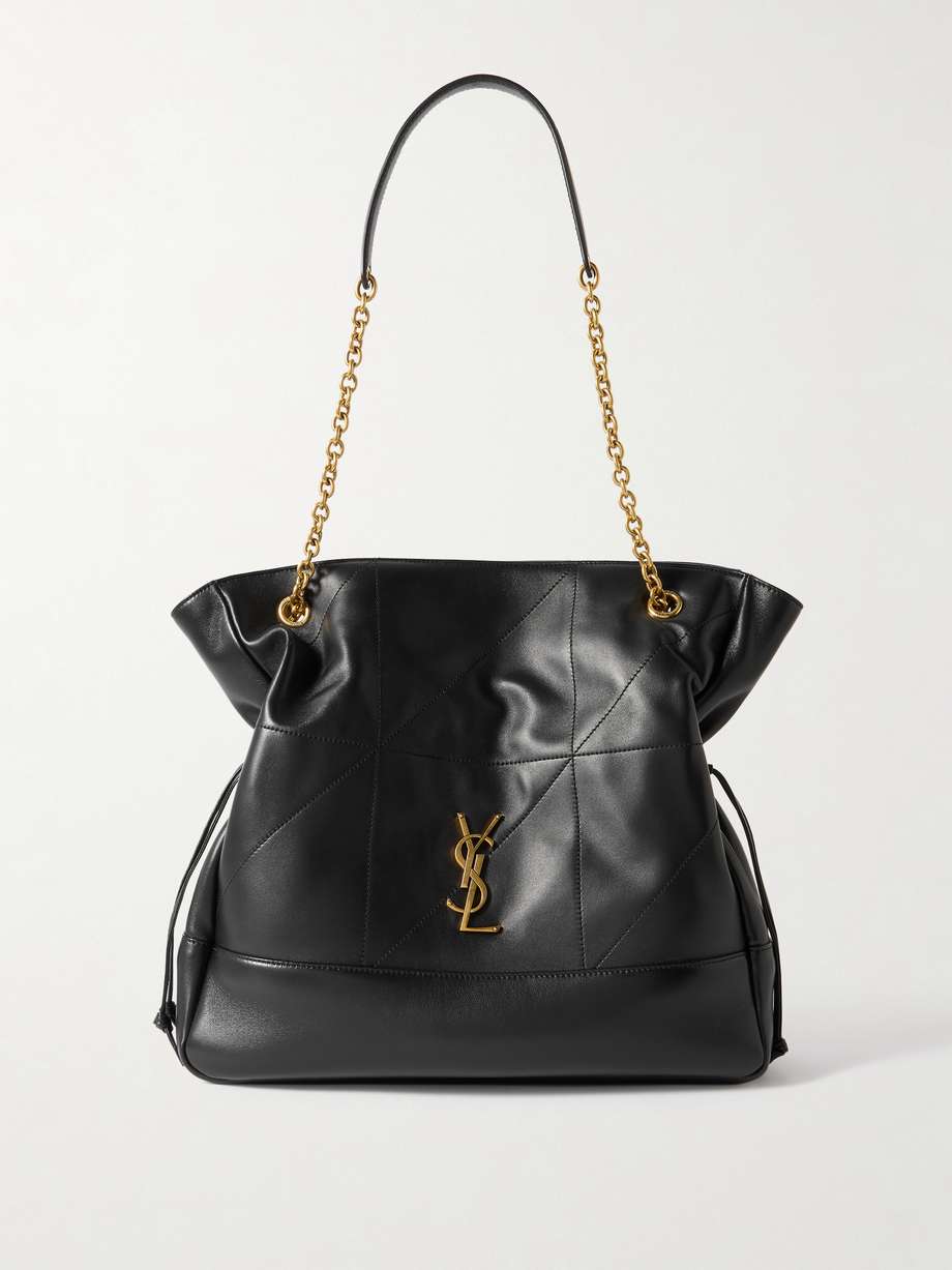 SAINT LAURENT Jamie Shopping appliquéd quilted leather shoulder bag