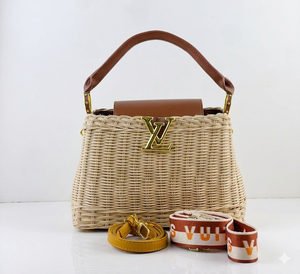 Louis Vuitton Capucines MM Wicker Handbag