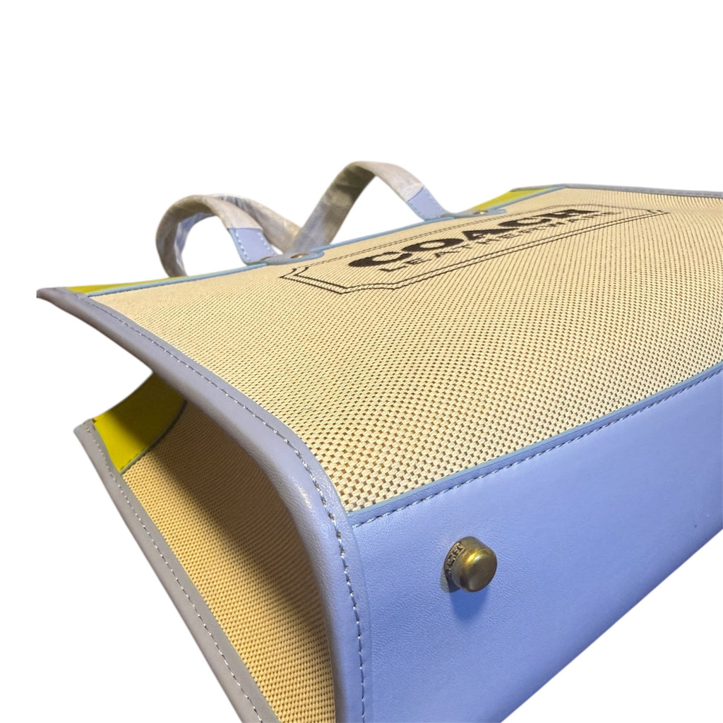 Coach Tote Bag with Removable Pouch & Web Strap