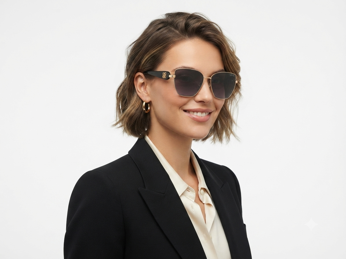 Loewe Anagram Square Metal Sunglasses