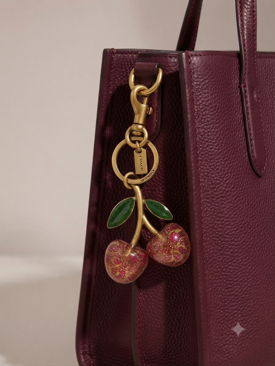 COACH Cherry Bag Charm