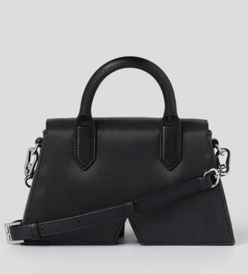 KARL LAGERFELD Women Black Icon K Leather Crossbody Bag