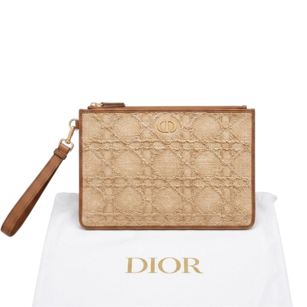 Dior Quilted Monogram Wristlet Pouch