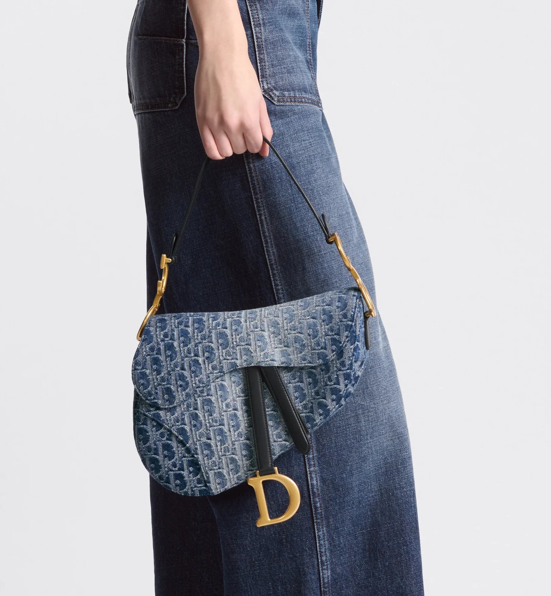 Dior Saddle Bag Blue Denim Oblique Jacquard