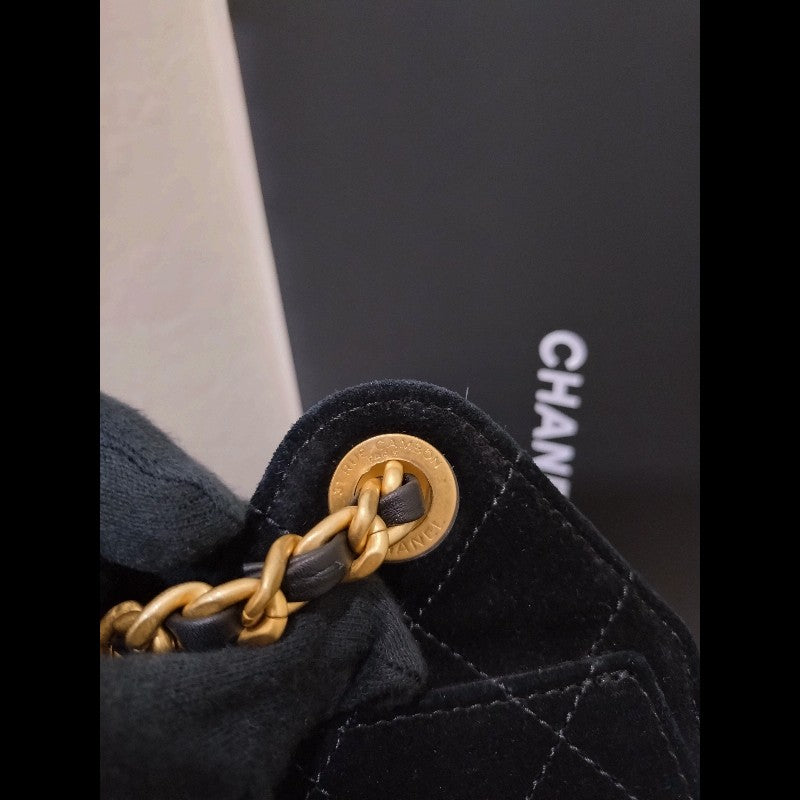 Chanel 25 Small Handbag Suede Calfskin & Gold-Tone Metal