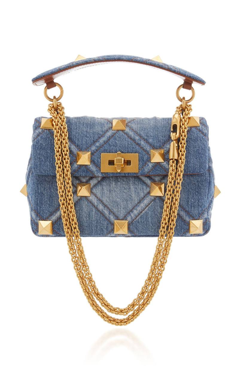 Valentino Garavani Roman Stud Denim Bag