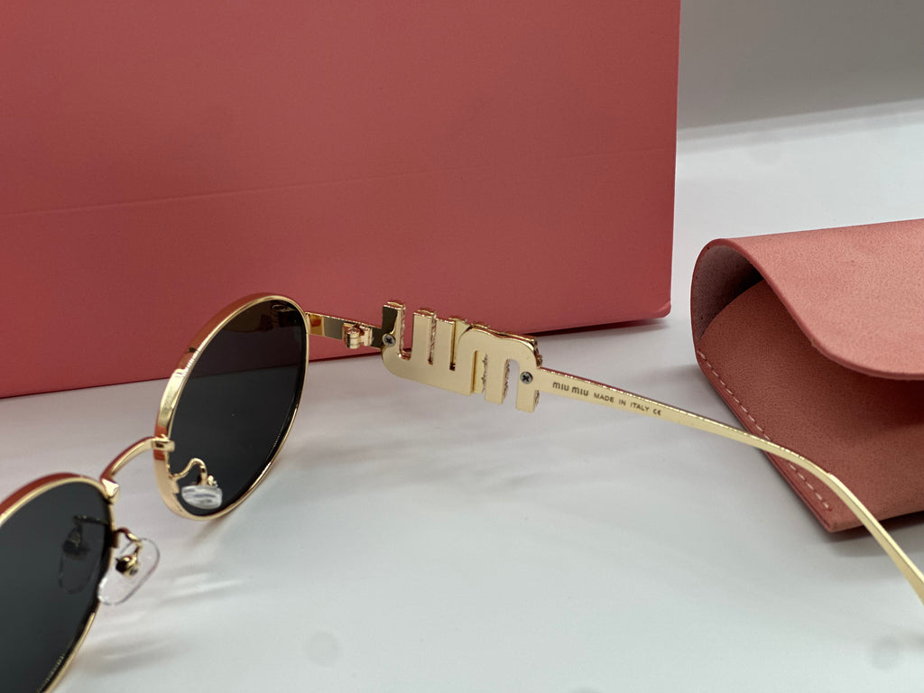 Miu Miu Crystal Oval Sunglasses