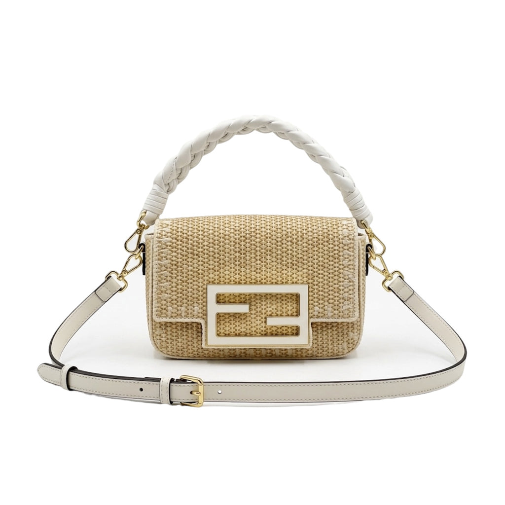 Fendi Baguette Raffia Shoulder Bag