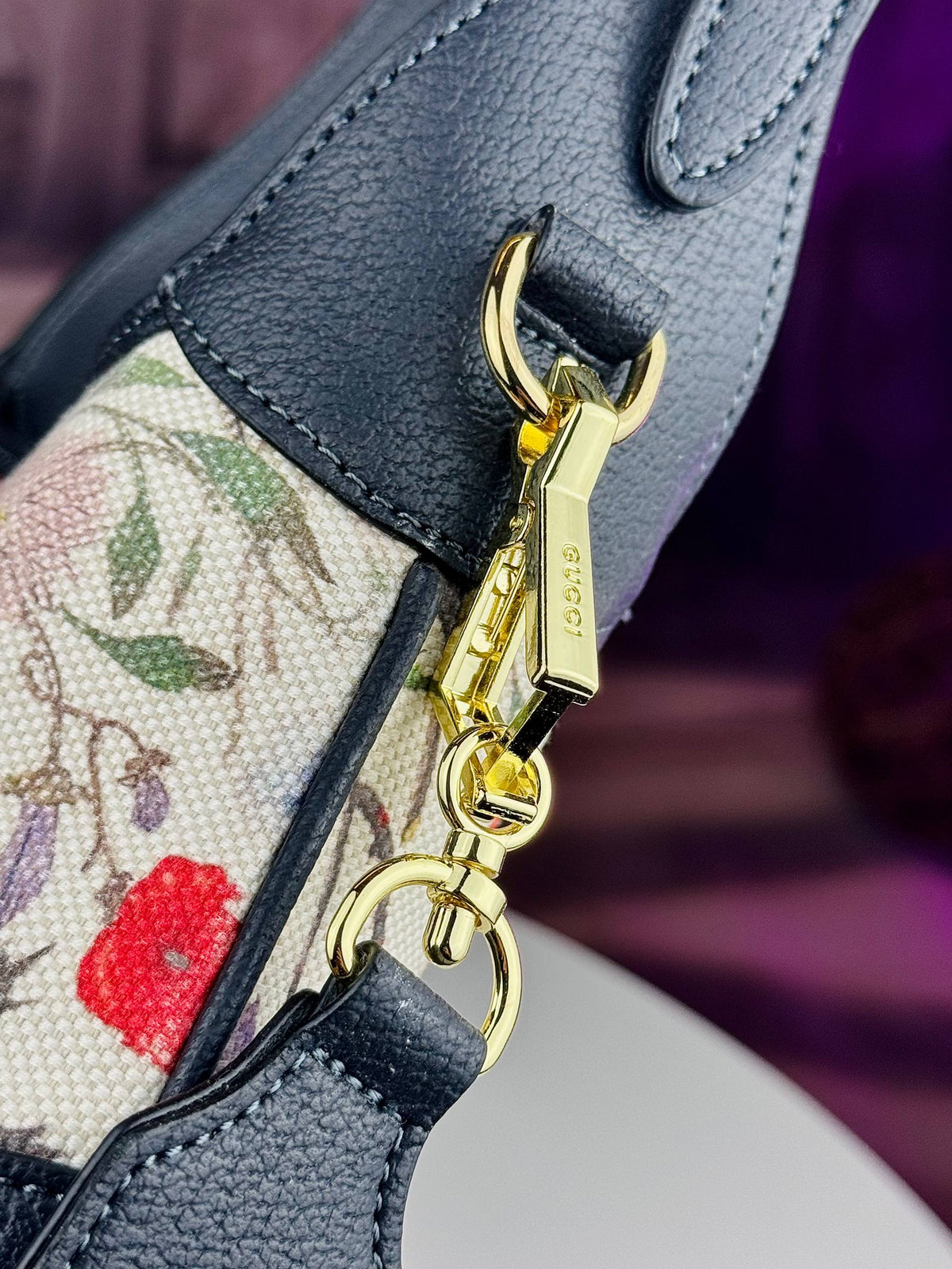 Gucci Web Floral Shoulder Bag