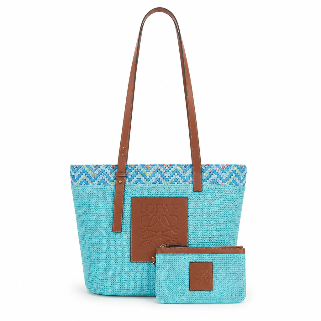 Loewe Anagram Raffia Tote Bag