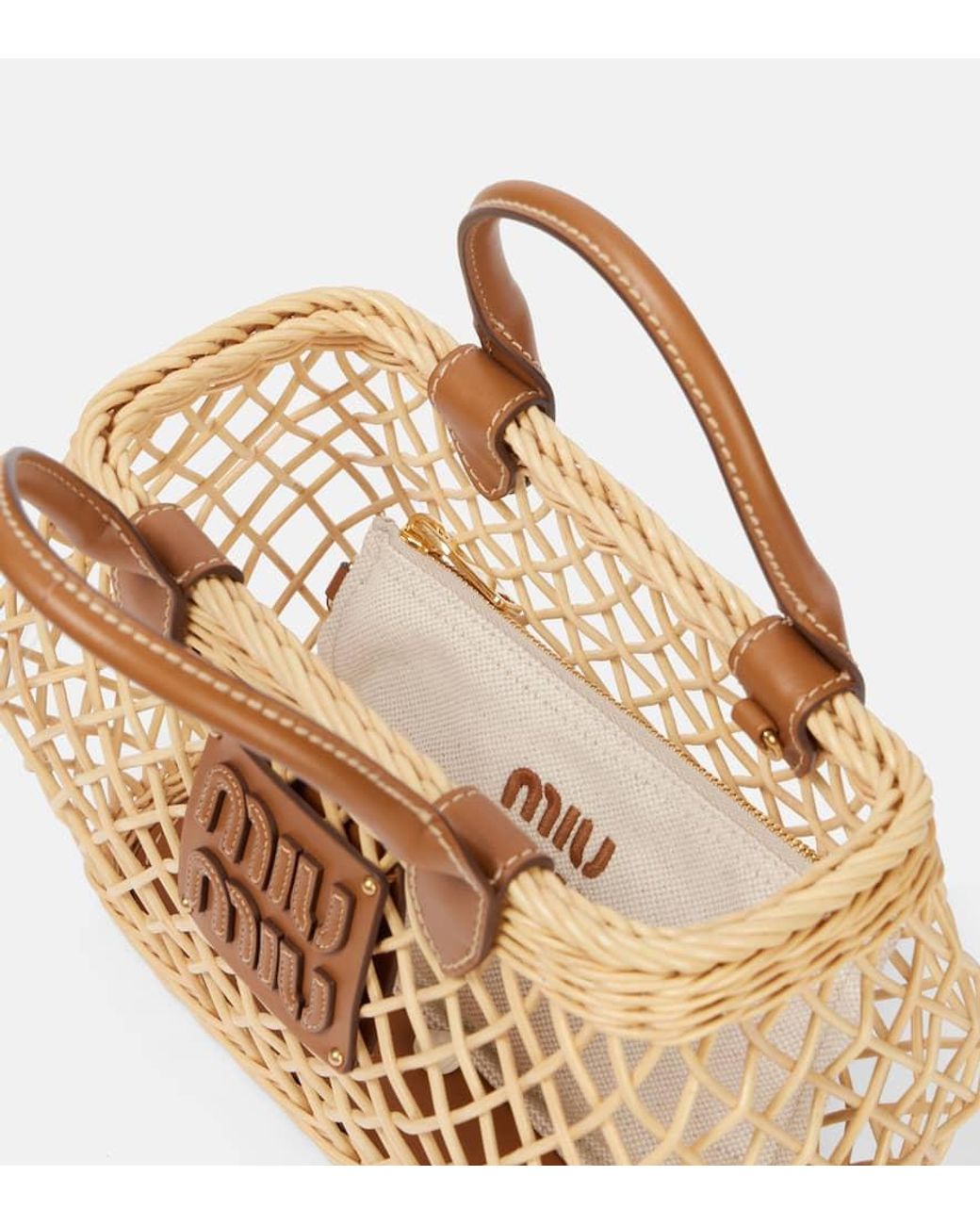 Miu Miu Wicker Basket Bag