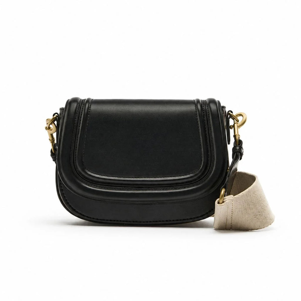 Zara Leather Crossbody Saddle Bag
