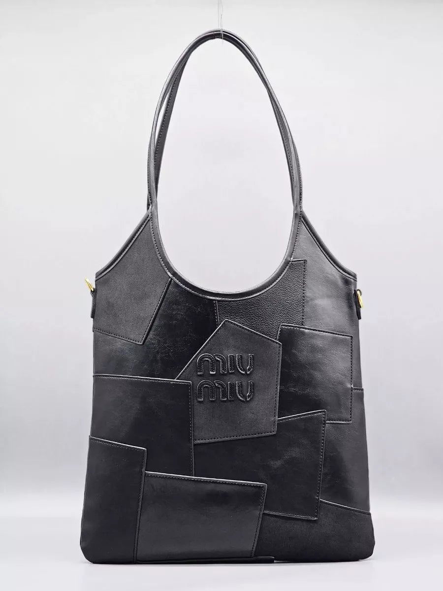Miu Miu Suede Logo Tote Bag