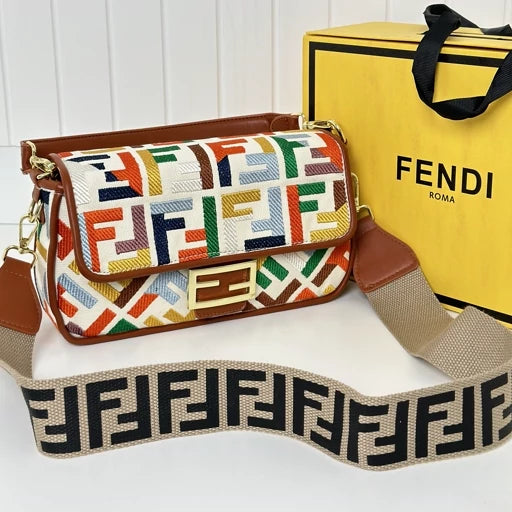 Fendi Baguette Bag – Multicolor Canvas
