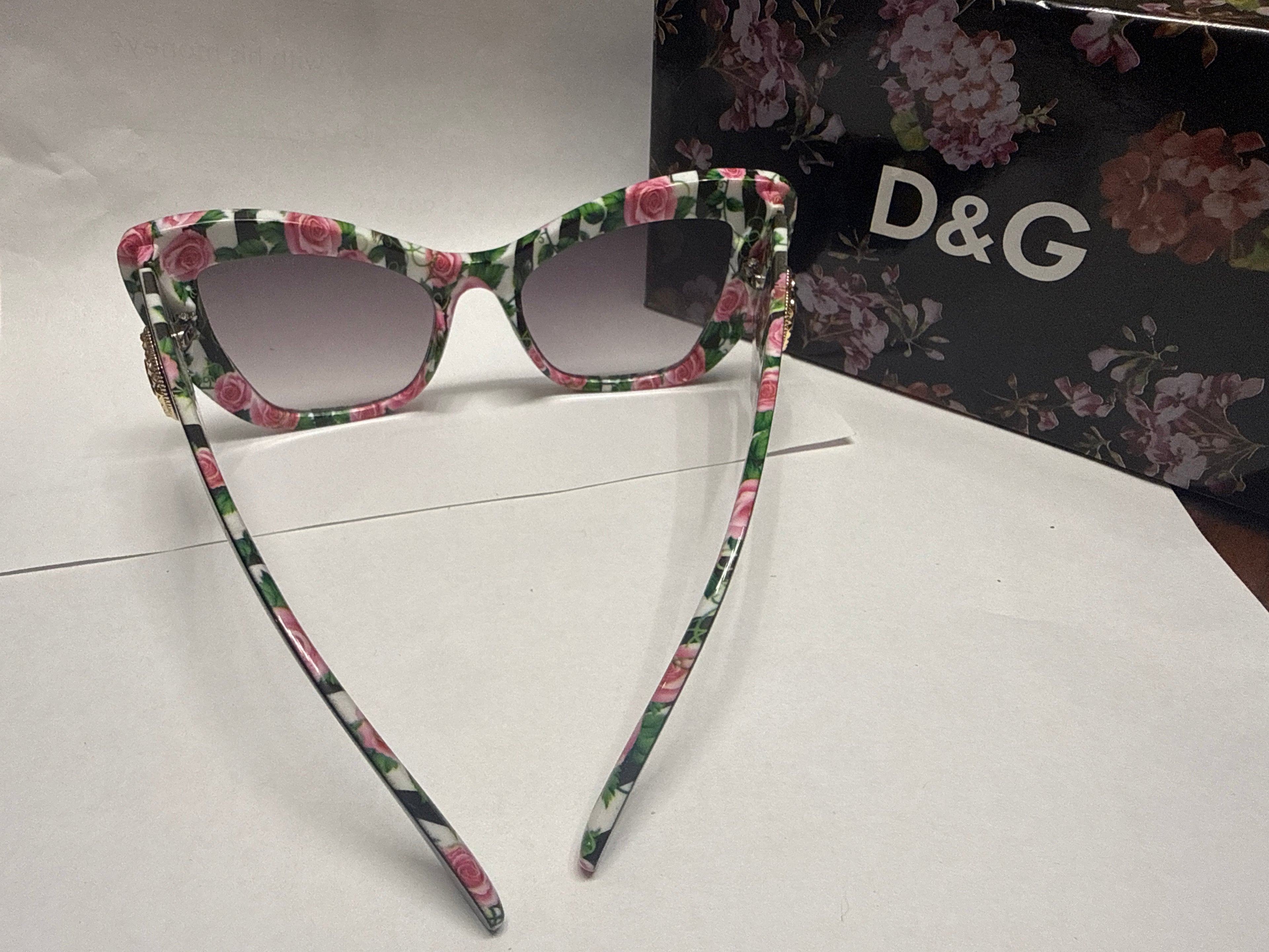 Dolce & Gabbana Floral Cat-Eye Sunglasses