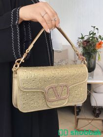 VALENTINO Garavani VLOGO Crystal-Embellished Shoulder Bag