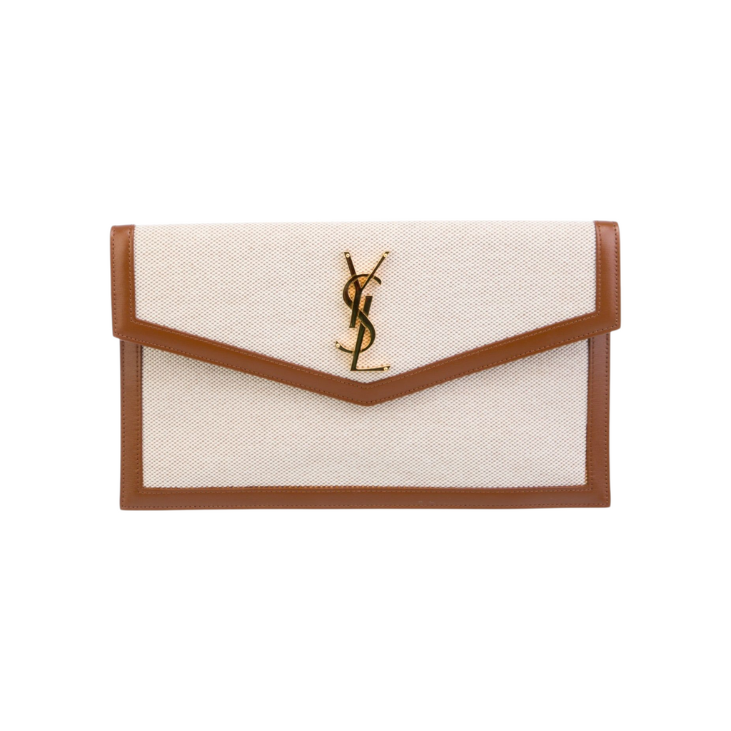 Saint Laurent Uptown Canvas Clutch