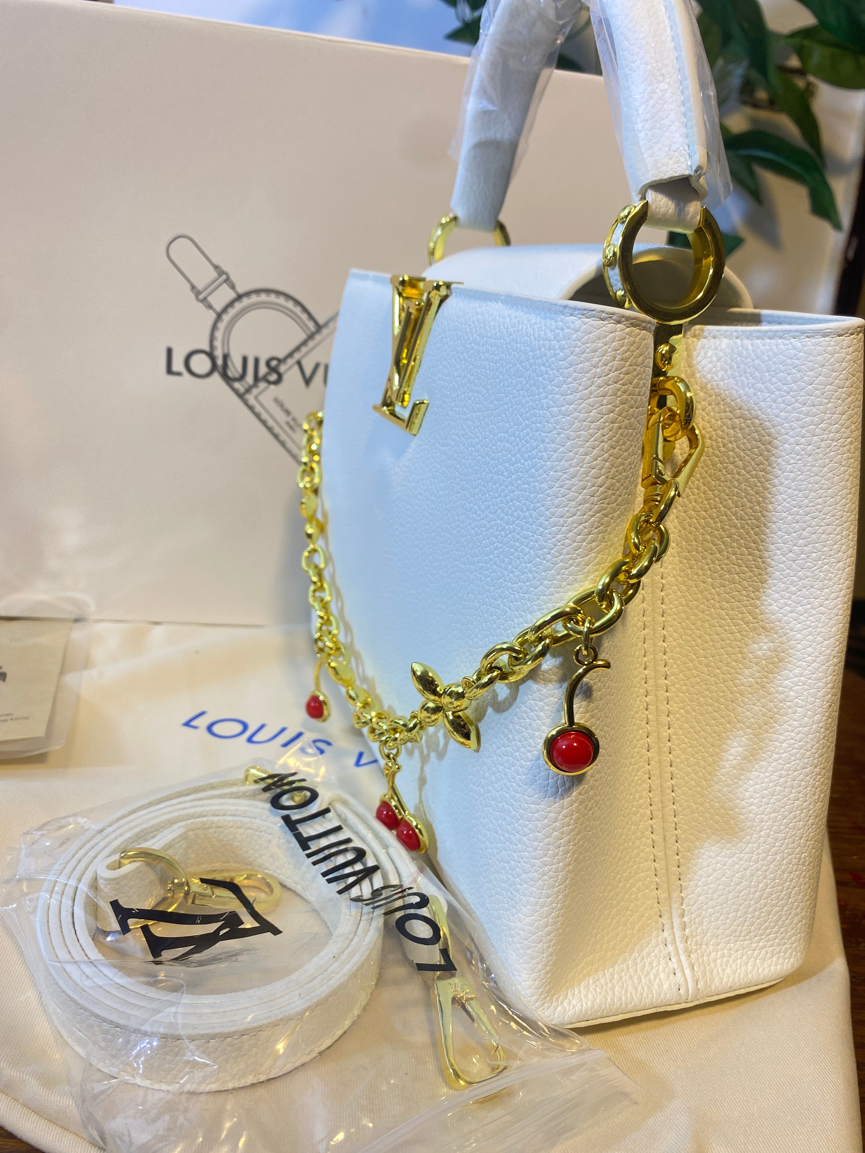 Louis Vuitton Capucines Cherry Charm Bag