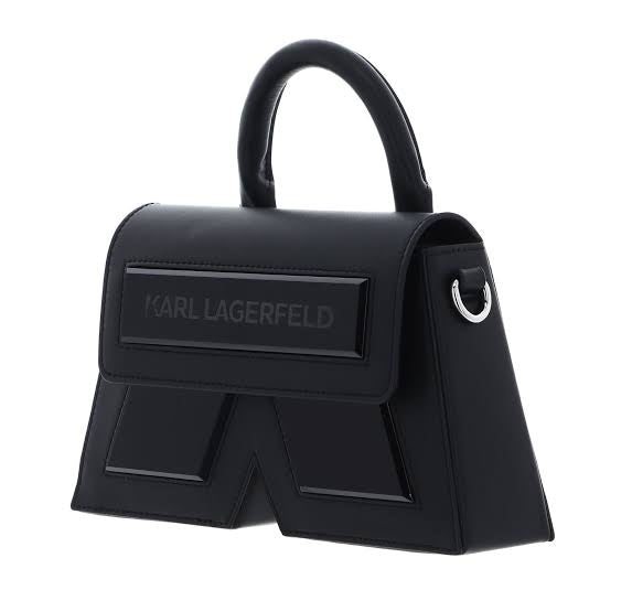 KARL LAGERFELD Women Black Icon K Leather Crossbody Bag