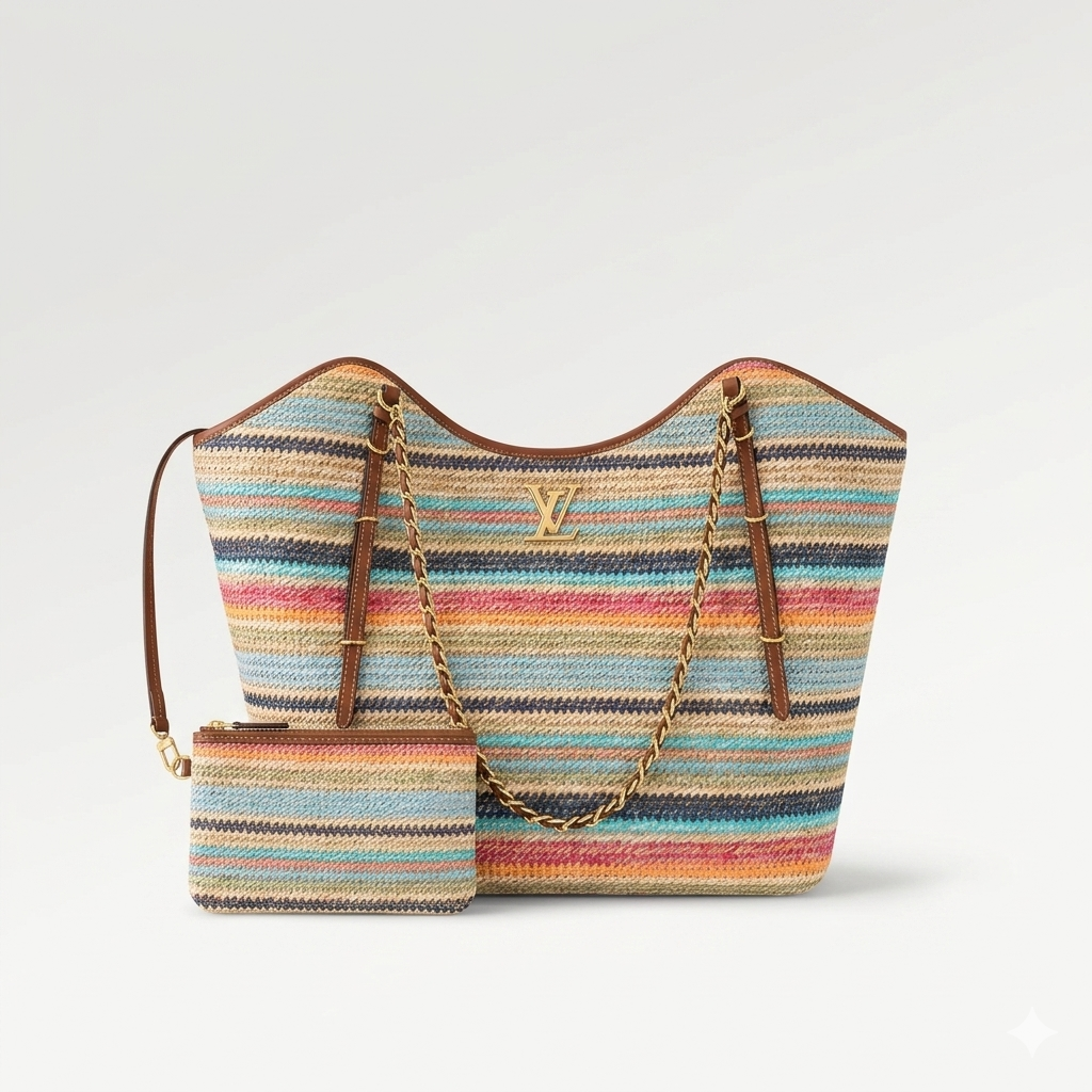 Louis Vuitton Raffia Tote Bag