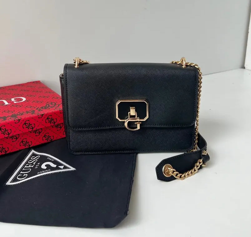 Guess Logo Chain Shoulder Bag